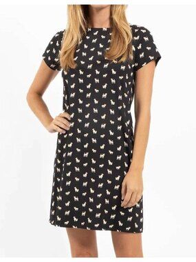 Jude Connally Ella Cloth in Jack Russell Party Mini Dress M
